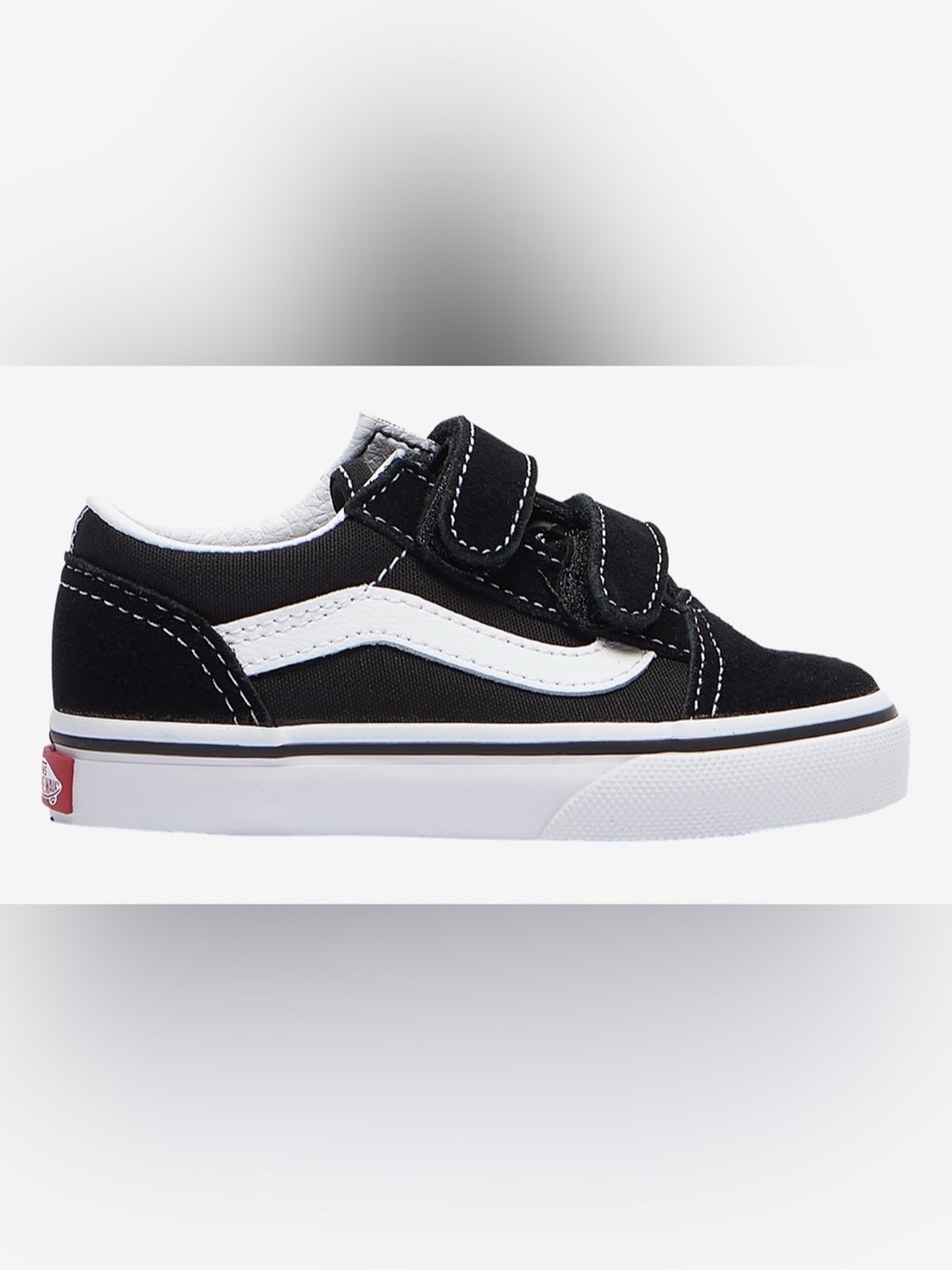 Vans Toddler Old Skool Velcro Sneakers Black White